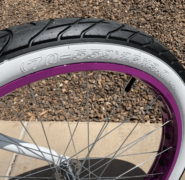 Ride Smooth: 26x3 Whitewall Tires + Tubes. Wide-Track, Timeless Style. Cruise in Comfort.