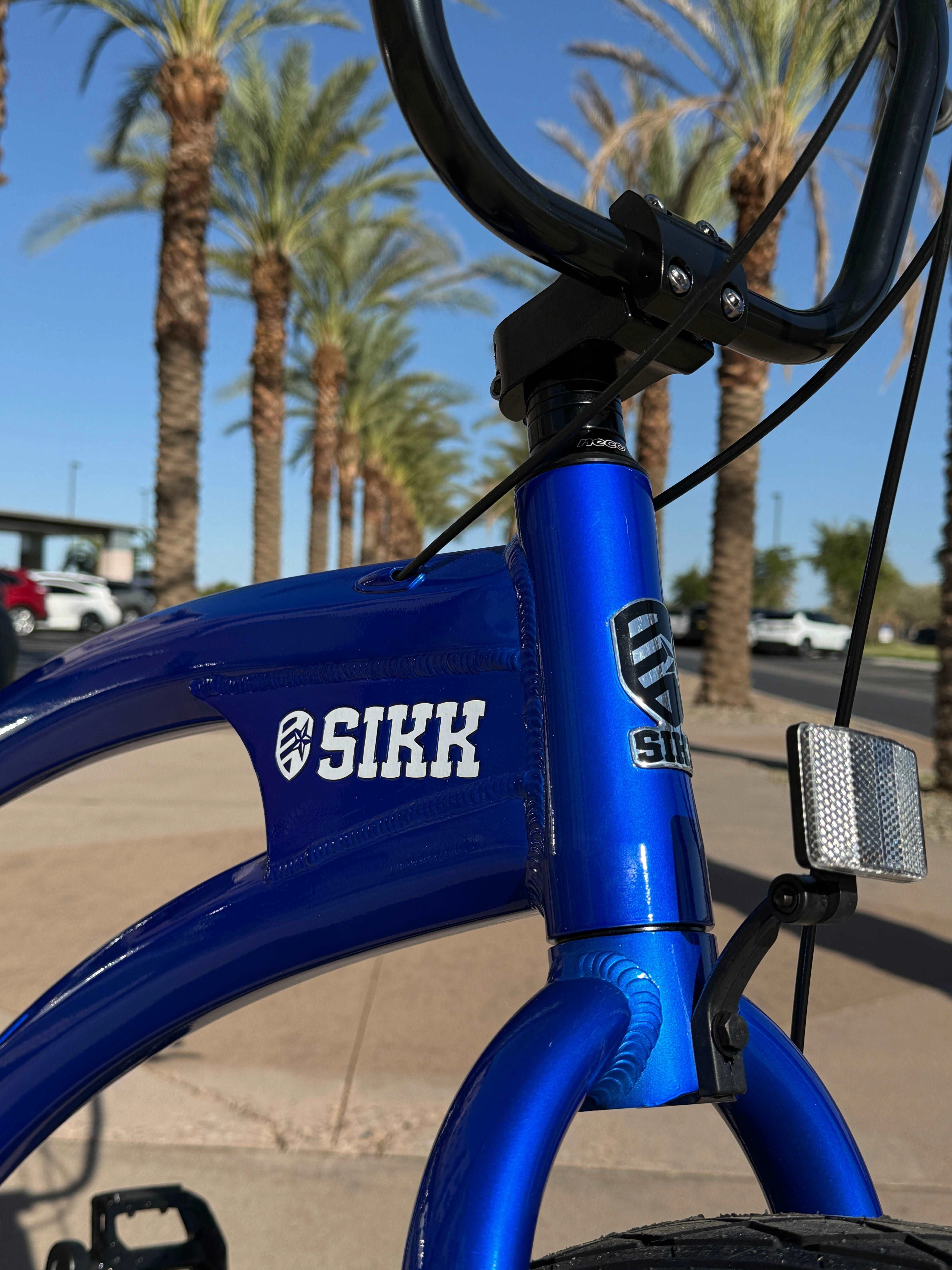 Blue Rocket Cruiser Unleashed Seven Speed UFO Fat Tire Ride Fresh Color SIKK SS Aluminum Frame